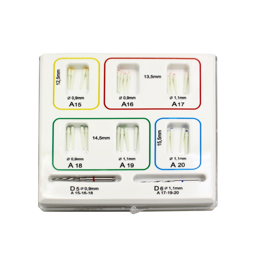 Micropost A kit 15-20 -24 post+2 drills-glass Stein