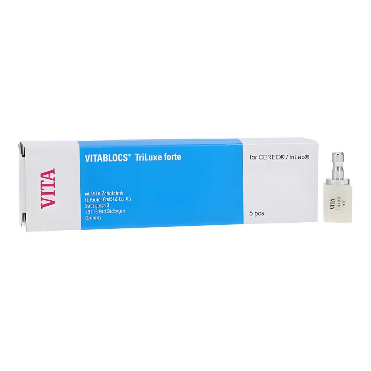 VITABLOCS® TriLuxe forte (polychromatic feldspar) UNIVERSAL, TF - Size 14 (12 x 14 x 18mm), 5pcs/box VITA Zahnfabrik