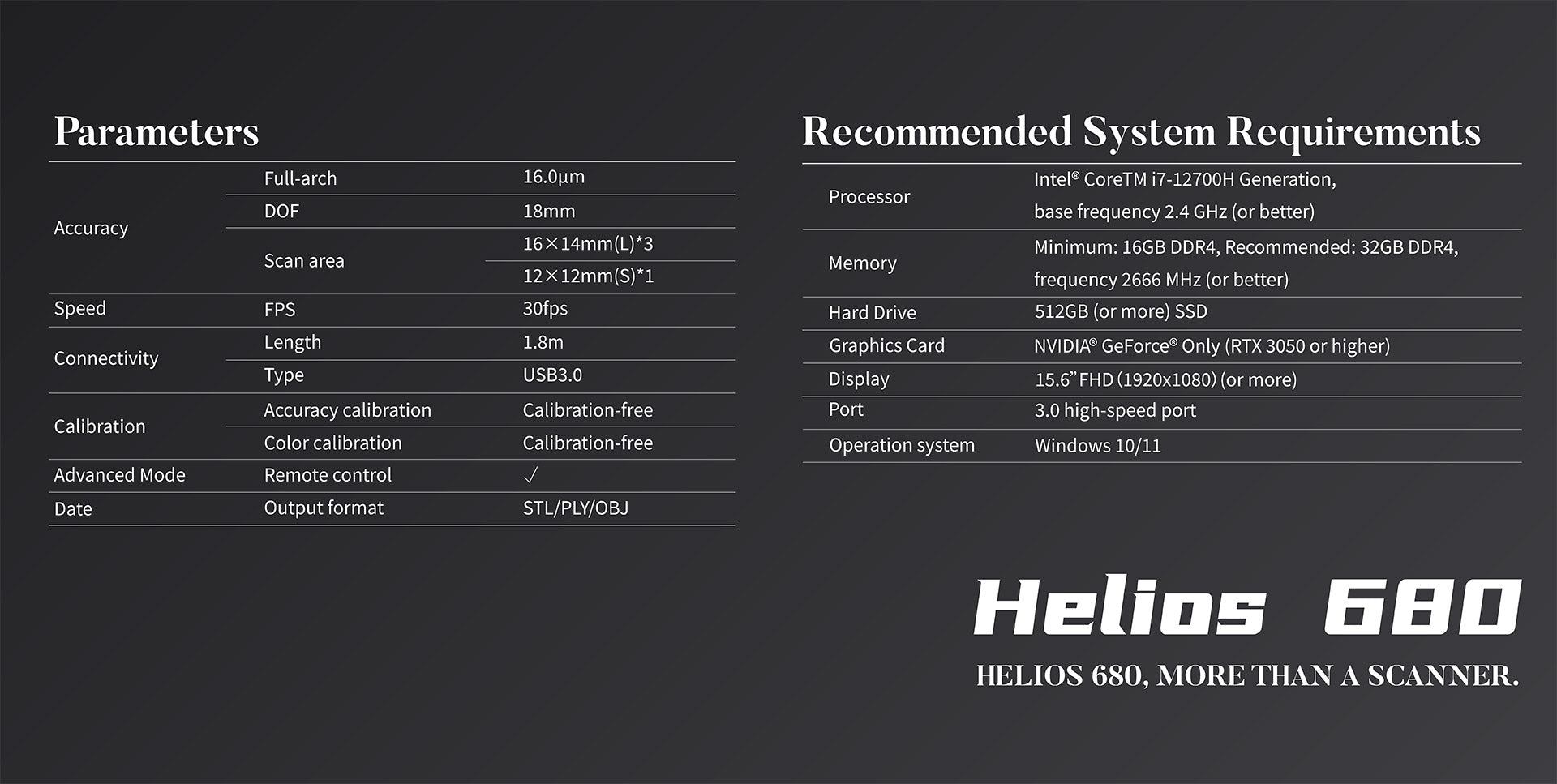 Helios 680 - Intraoral Scanner Wired Eighteeth