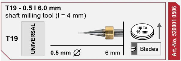 T19 Shaft Milling Tool, 0.5 | 6 mm Shank Imes-Icore