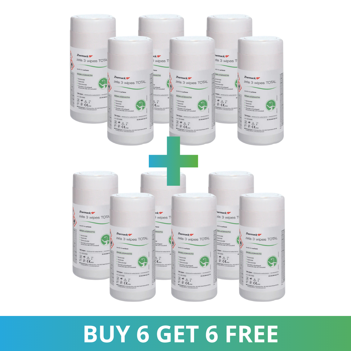 Zeta 3 Total Wipes Alcohol Dispenser 120pcs (Buy 6 Get 6 Free ) Zhermack