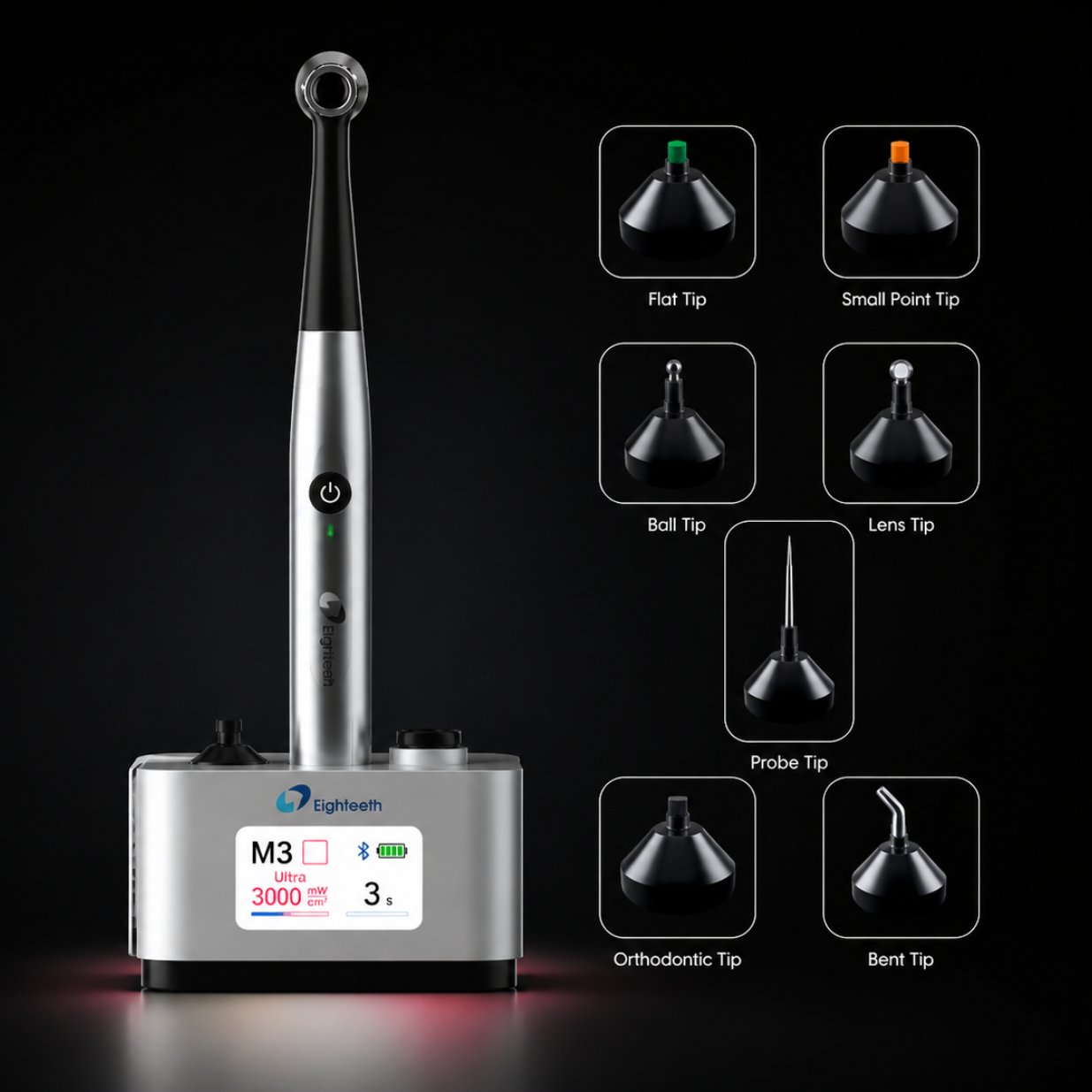 Curing Pen-X Smart Wireless LED Light Curing Unit with Bluetooth & Magnetic Tips