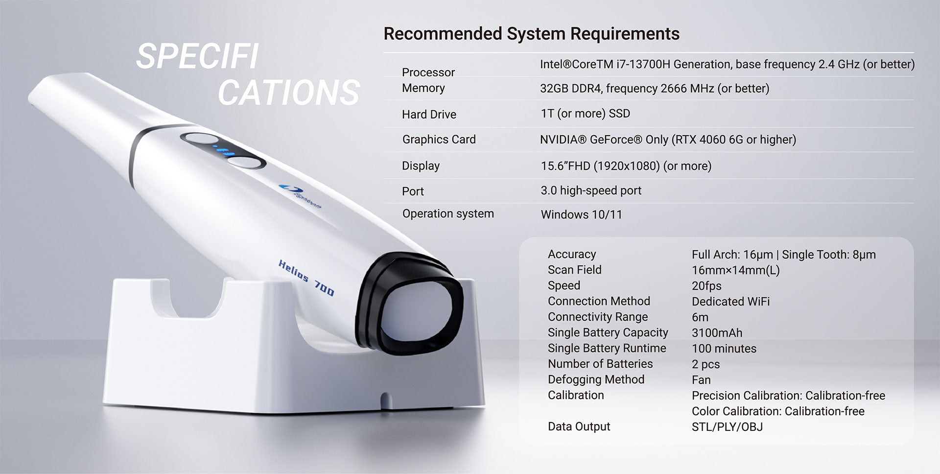 Helios 700 - Intraoral Scanner Wireless Eighteeth